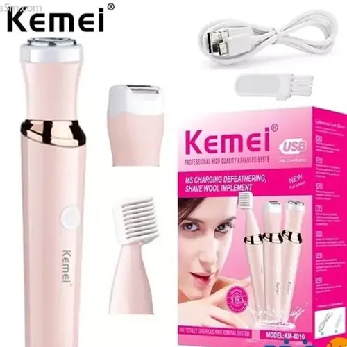 ماشین  اصلاح صورت بانوان برند کیمیkm 4010 kemei فروشگاه برقی شاپ