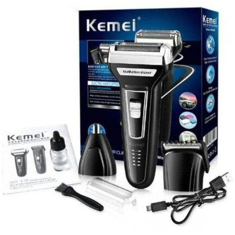 ماشین اصلاح شیور و موزن گوش وبینی با کیفیت کیمی مدل KM.6558